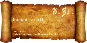 Werber Zsolt névjegykártya